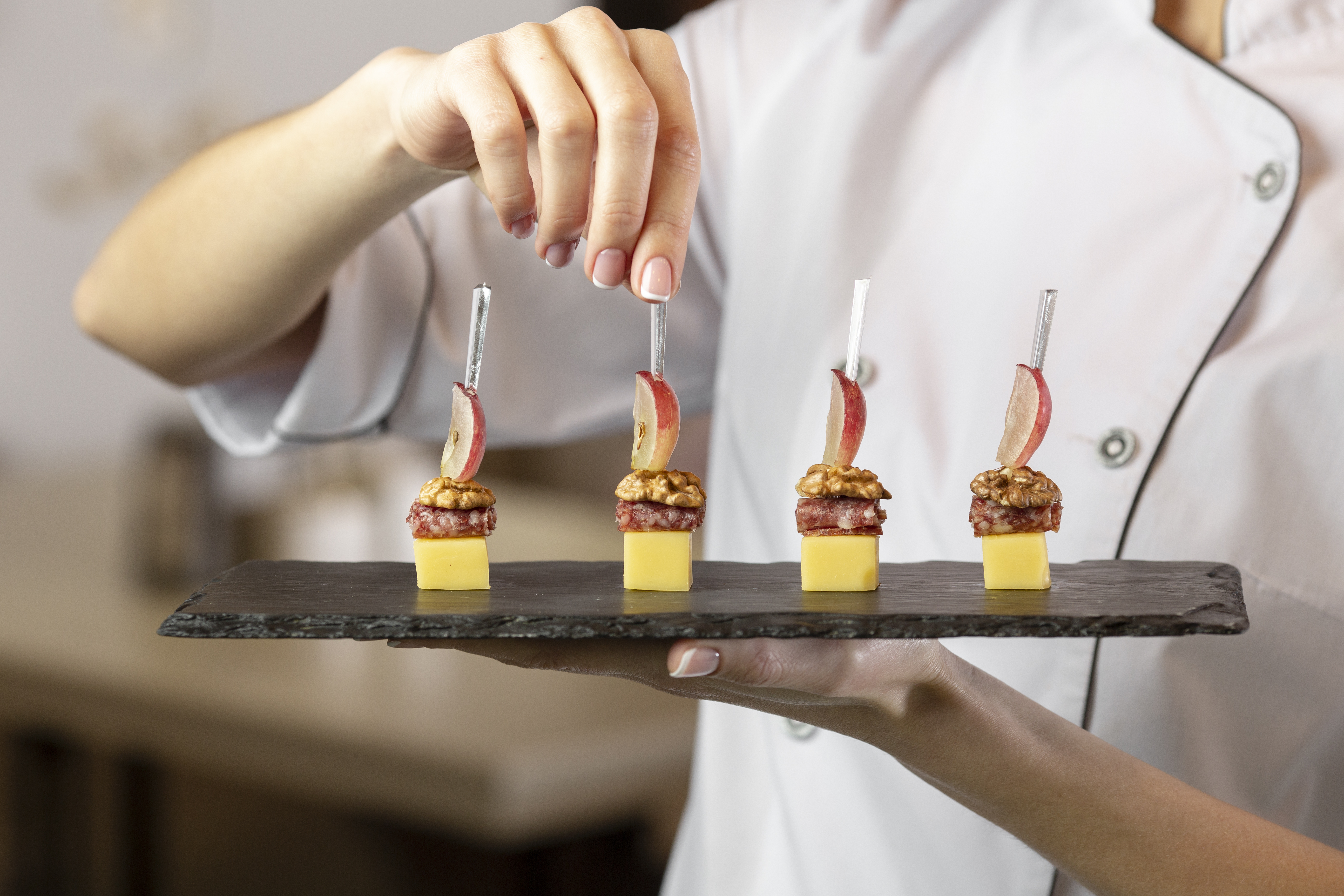 Presentación de platos gourmet